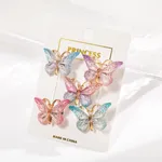 Paquete de 5 pinzas para el cabello de mariposa 3D frescas y dulces para niños pequeños / niños Multicolor