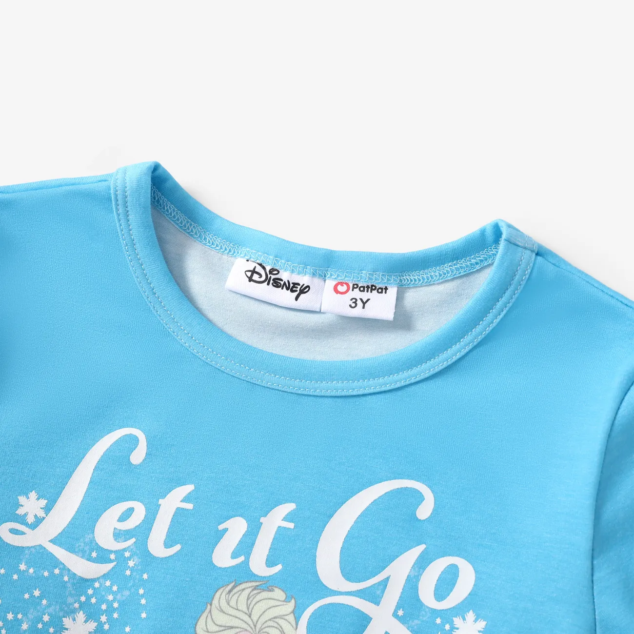 迪士尼冰雪奇緣 小童 女 童趣 短袖 T恤 藍色 big image 1