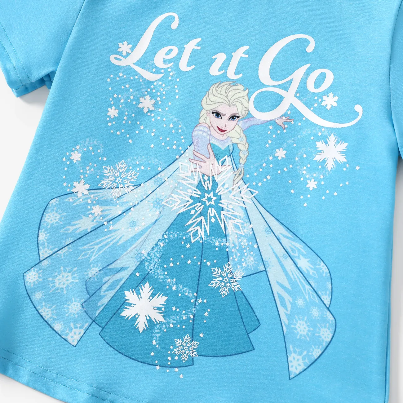 Disney Die Eiskönigin Kleinkinder Mädchen Kindlich Kurzärmelig T-Shirts blau big image 1