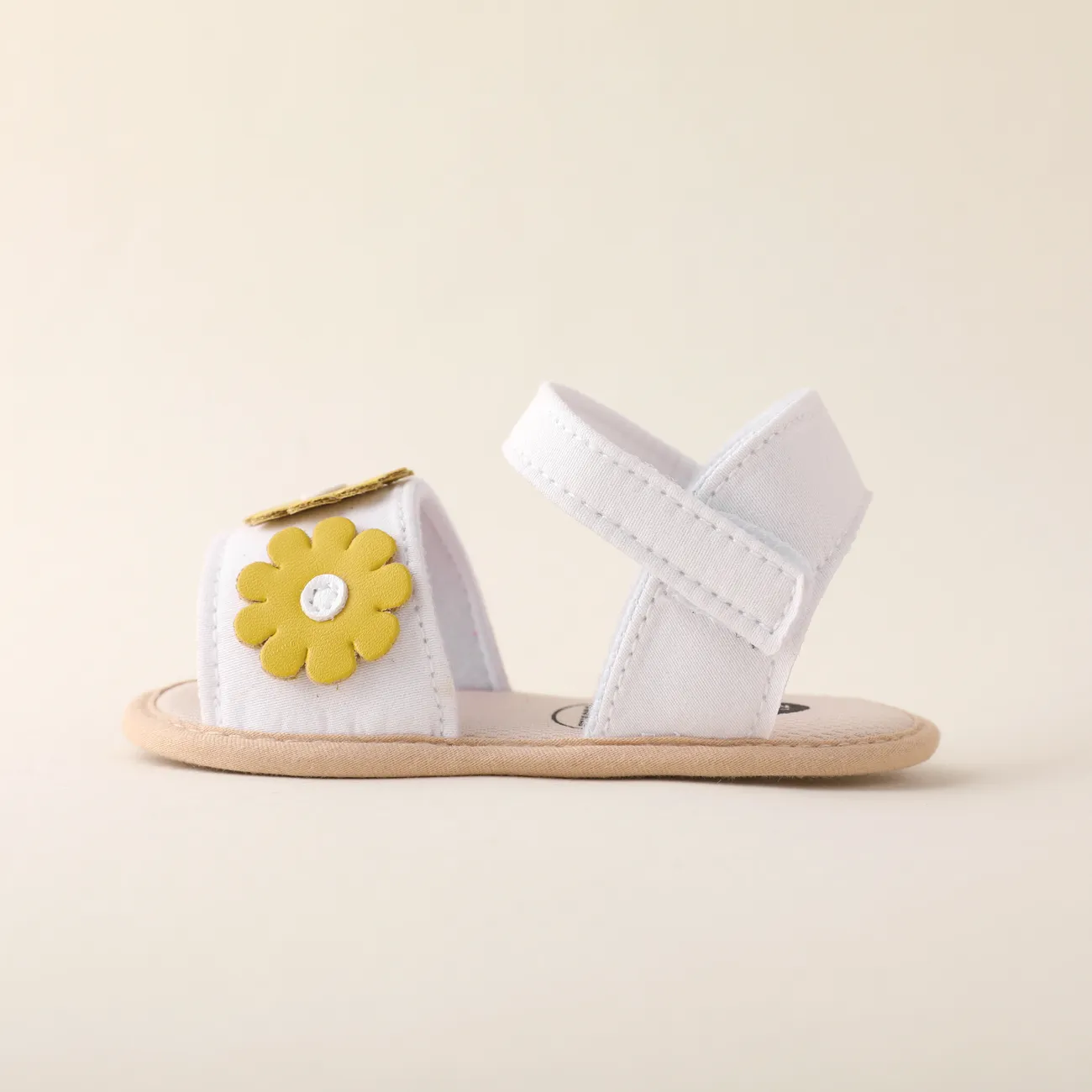 Baby/Toddler Girl Sweet Style Velcor 3D flower Decor Cloth Prewalker Shoes White big image 1