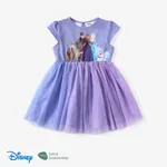 Disney Frozen Toddler Girls Elsa/Anna 1pc Naia™ Character Print Mesh Dress  Purple