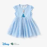 Disney Frozen Criança Menina Costuras de tecido Infantil Vestidos Azul