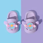 幼兒/兒童 女孩/男孩 純色 3D 飛機主題 孔鞋 紫色