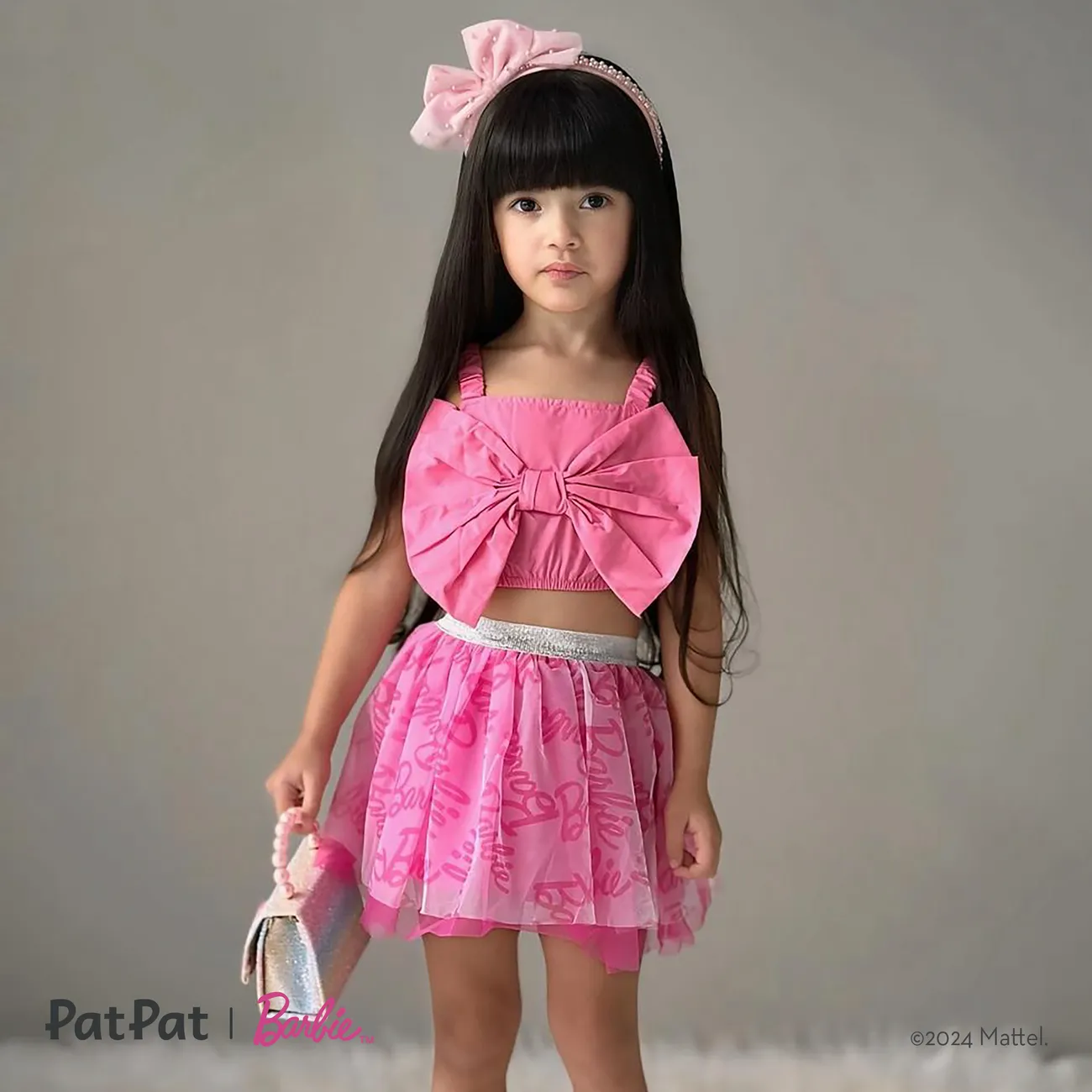 Barbie 2 pièces IP Fille Hypersensible Doux Costume jupe roseo big image 1