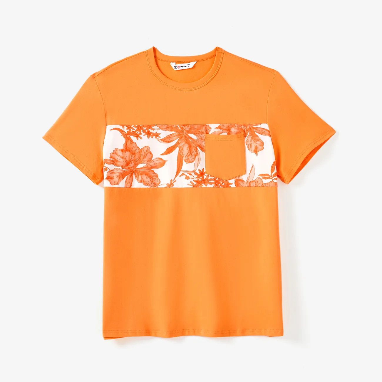 Familien-Looks Tropische Pflanzen und Blumen Tanktop Familien-Outfits Sets orange big image 1