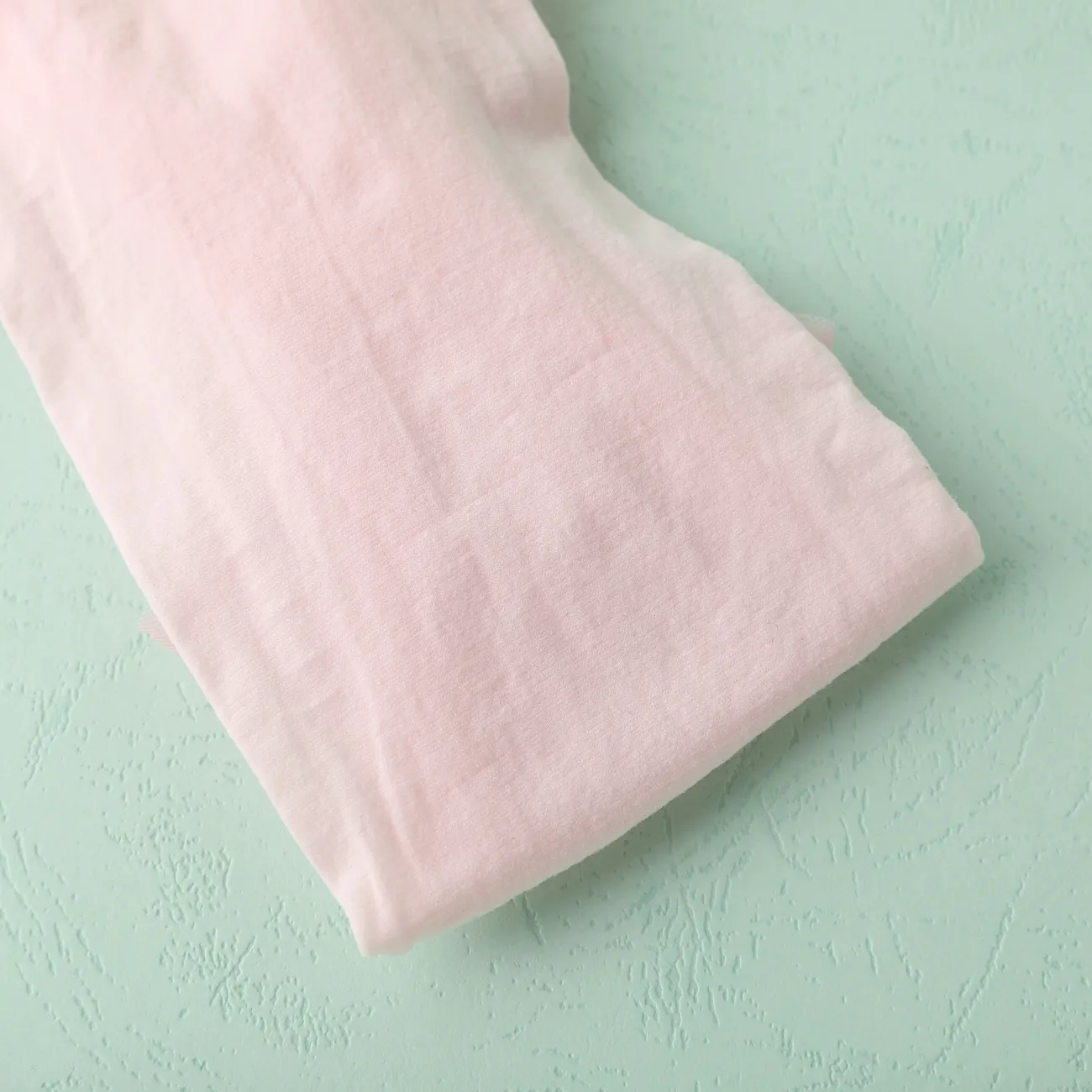 Diadema de lazo de malla de nailon de color puro casual para bebé niña Rosa claro big image 1