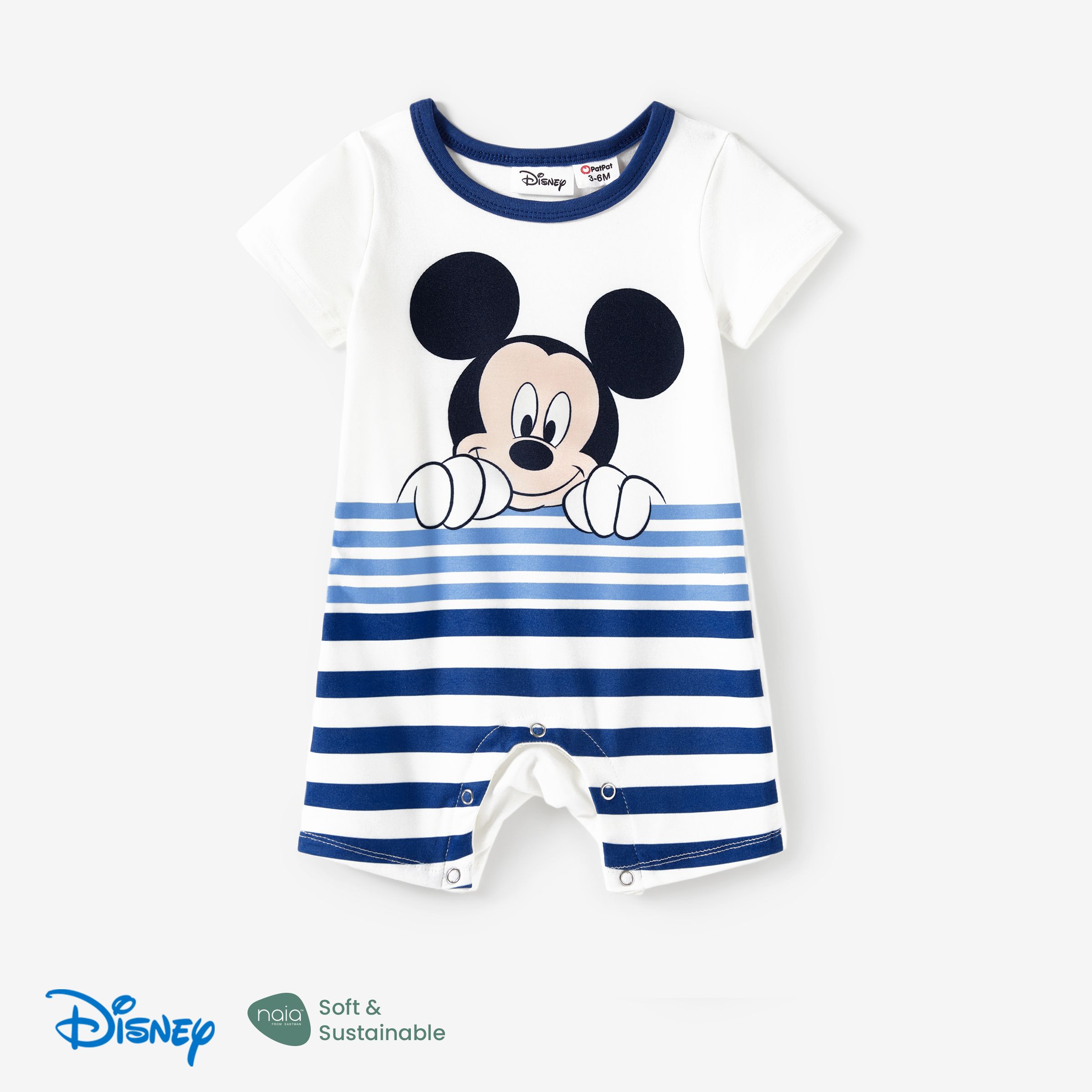 

Disney Mickey and Friends Family Matching Naia™ Character Print Striped T-shirt/Romper