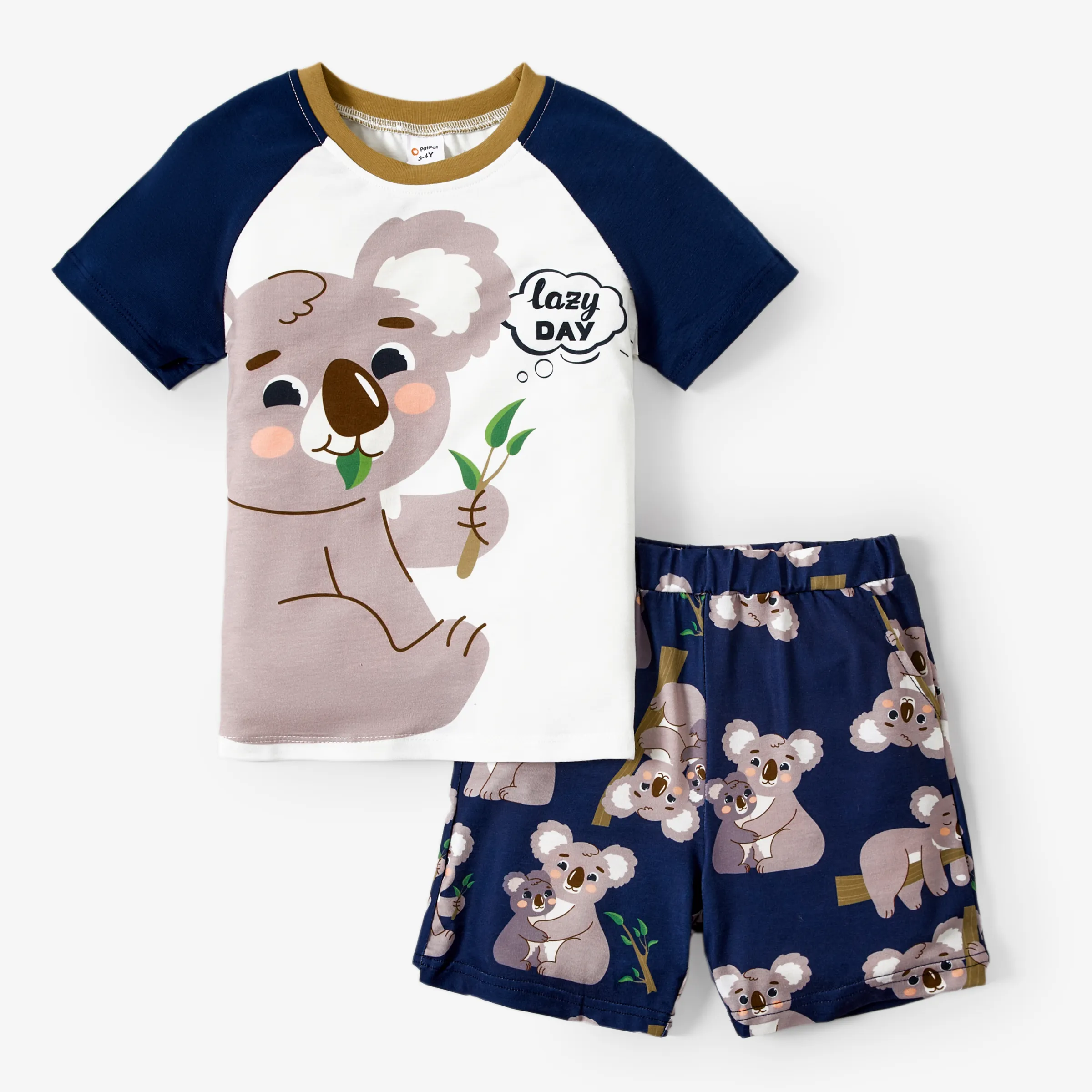 

Family Matching Raglan Short Sleeves Koala Bear Pajamas Sets