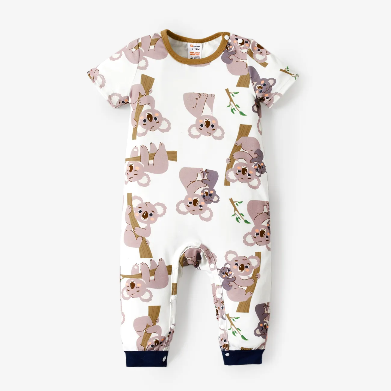 Familien-Looks Kurzärmelig Familien-Outfits Pyjamas (Flame Resistant) tiefsaphirblau big image 1
