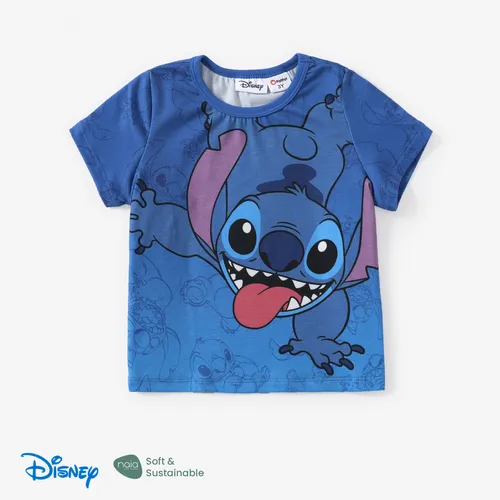 Disney Stitch Toddler Boys 1pc Camiseta con estampado degradado de personajes de Naia™