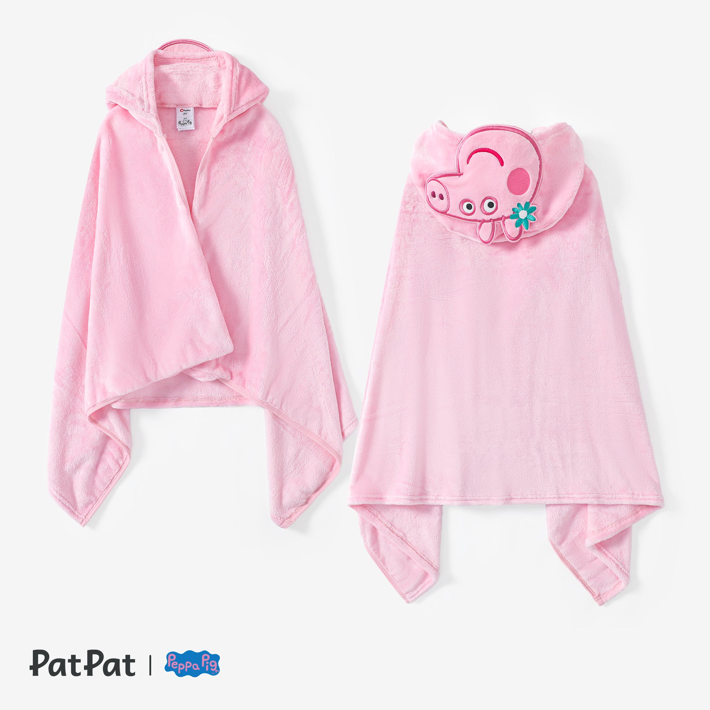 

Peppa Pig Toddler Girls 1pc Character Embroidery Print Bath/Beach/Pool Hooded Towels