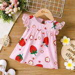 Baby Girl Sweet Strawberry Lace Dress Pink