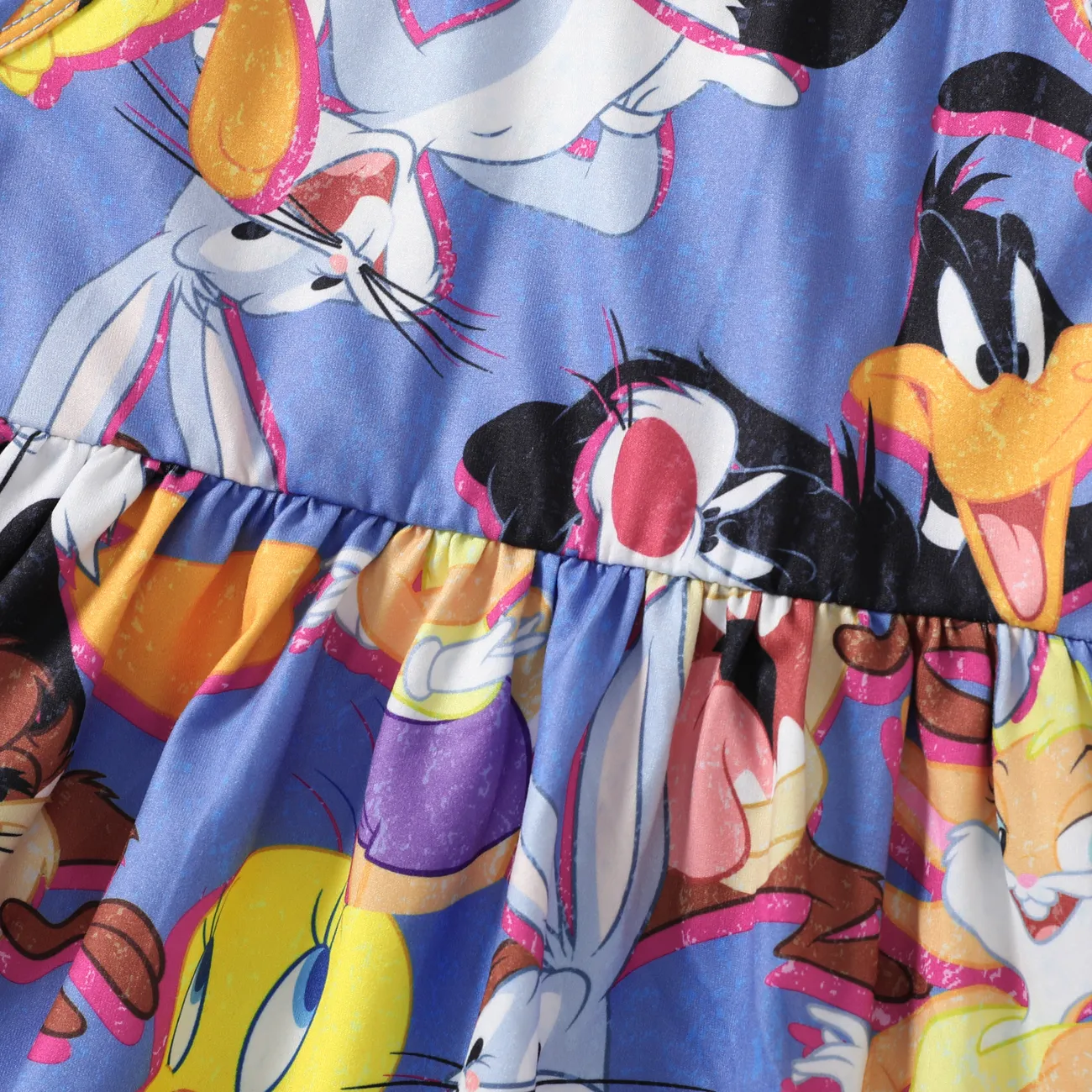 Looney Tunes Toddler Girls/Boys Character Graffiti Style Allover Print Sleeveless Dress/Set Multi-color big image 1