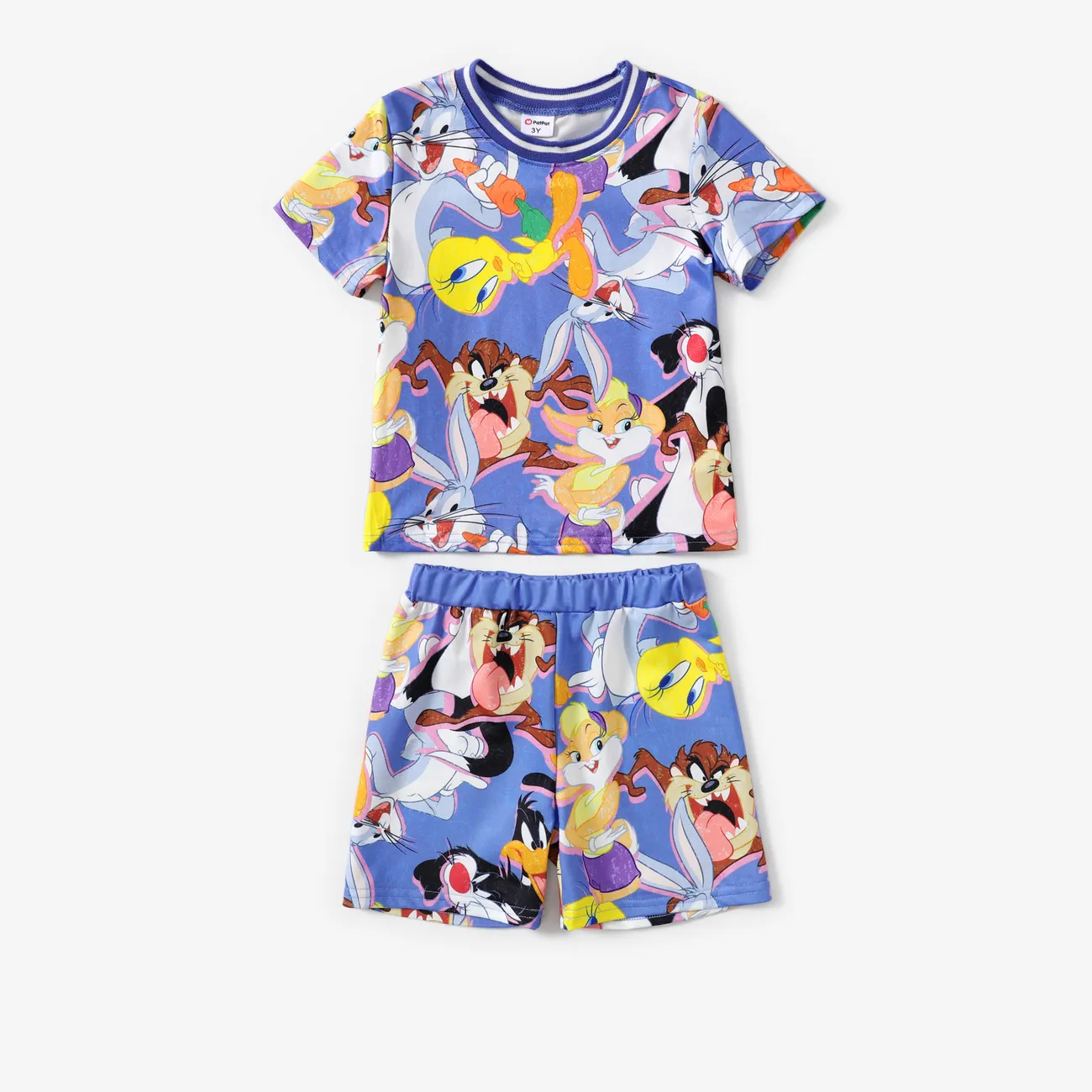 Looney Tunes Toddler Girls/Boys Character Graffiti Style Allover Print Sleeveless Dress/Set Multi-color big image 1