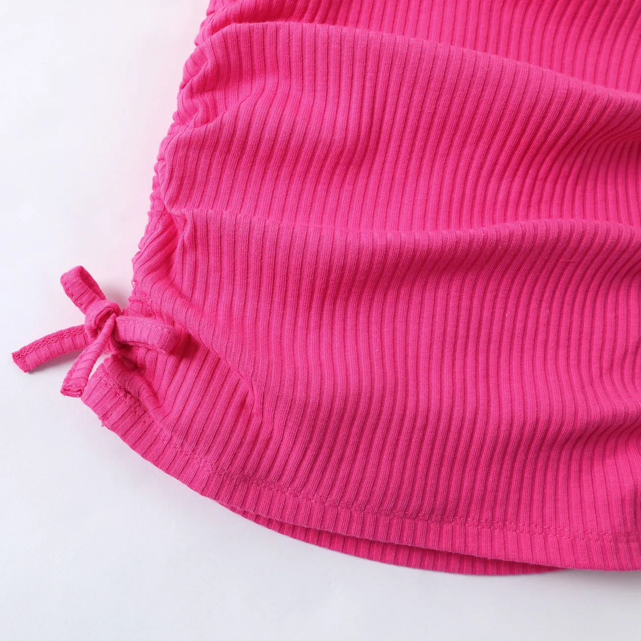 Avant-garde Hanging Strap Cotton 2pcs Skirt Suit for Girls Roseo big image 1