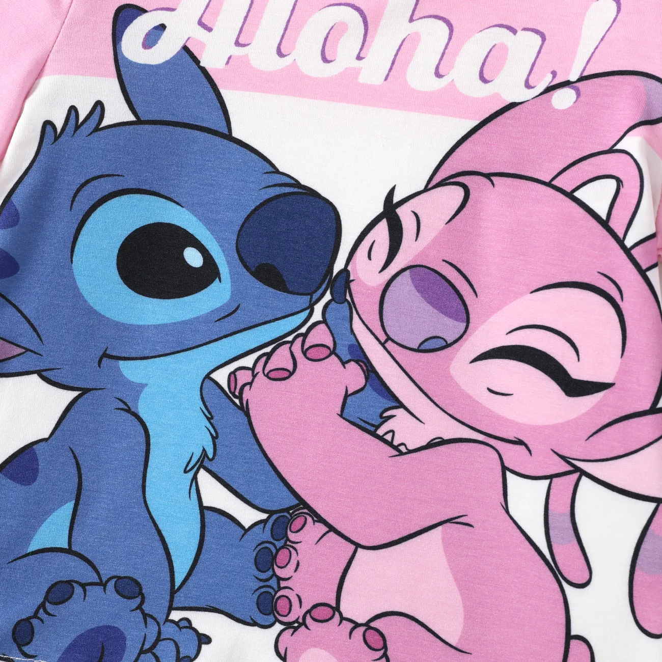Ponto Disney Criança Unissexo Infantil Manga curta T-shirts Rosa big image 1