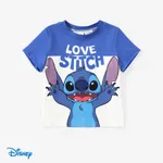 Disney Stitch Toddler Boys/Girls 1pc Naia™ Theme Slogan Character Print T-shirt Blue