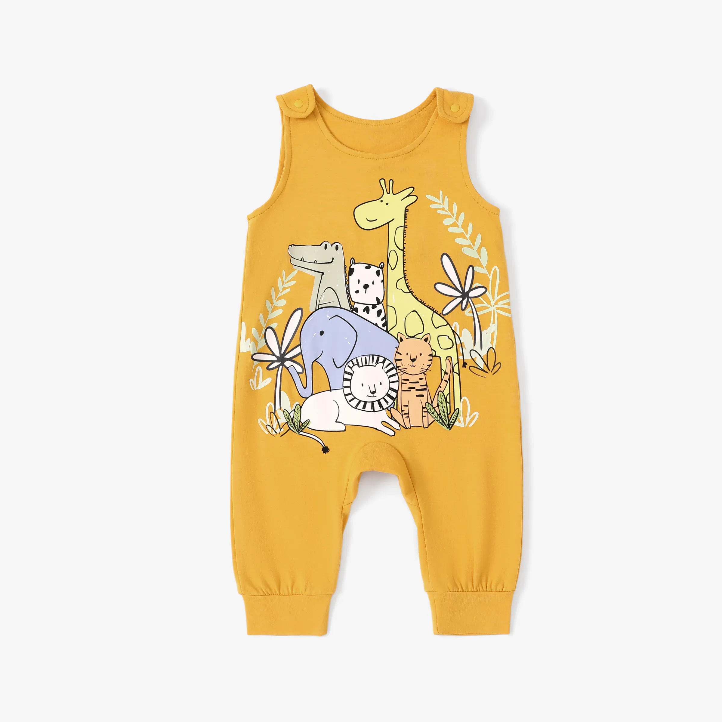 Baby Boy Childlike Animal Pattern Jumpsuit