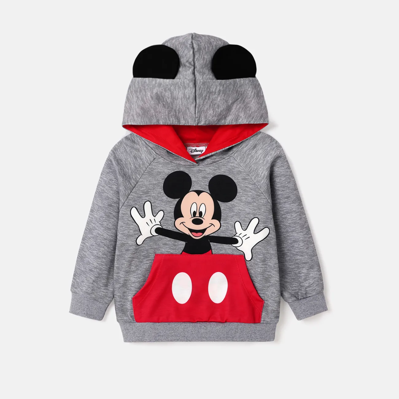 Disney Mickey and Friends Criança Unissexo Hipertátil/3D Infantil Sweatshirt Cinza Escuro big image 1