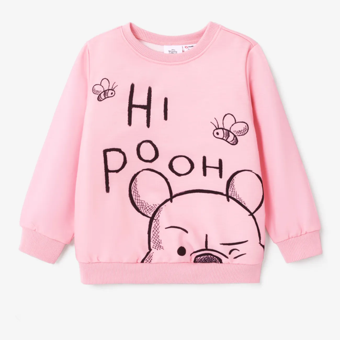 Disney Winnie the Pooh Toddler Girl Character Print Long-sleeve Sweatshirt Pink big image 1