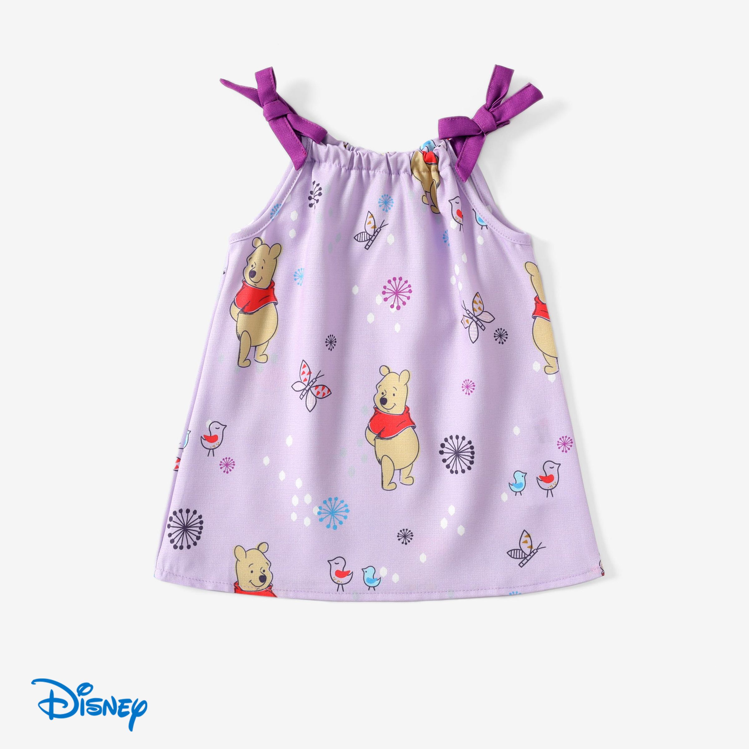 

Disney Winnie the Pooh Baby Girls 1pc Character Bowknot Floral Print Sleeveless Dress