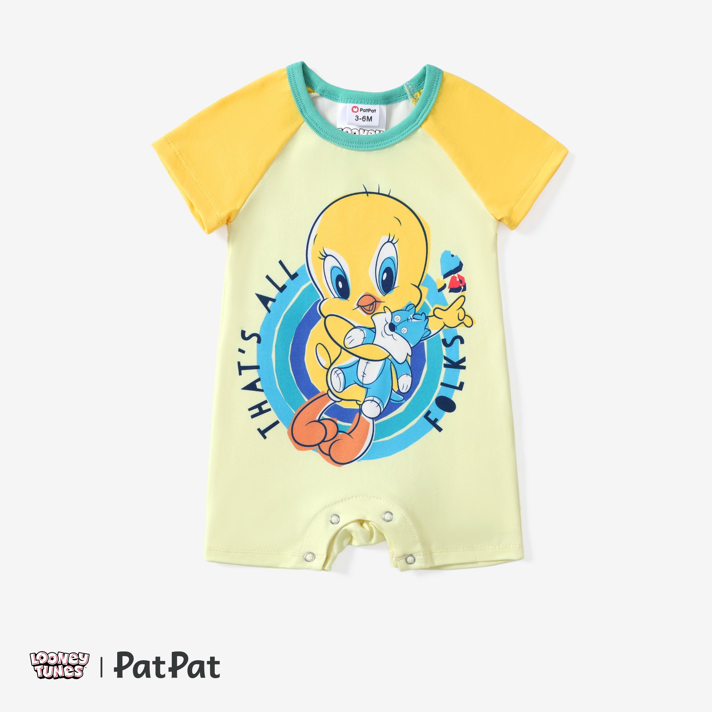 Looney Tunes Baby Boys/Girls 1pc Character Print Short-sleeve Romper