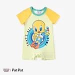 Looney Tunes Baby Boys/Girls 1pc Character Print Short-sleeve Romper Yellow