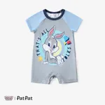 Looney Tunes Baby Boys/Girls 1pc Character Print Short-sleeve Romper Blue
