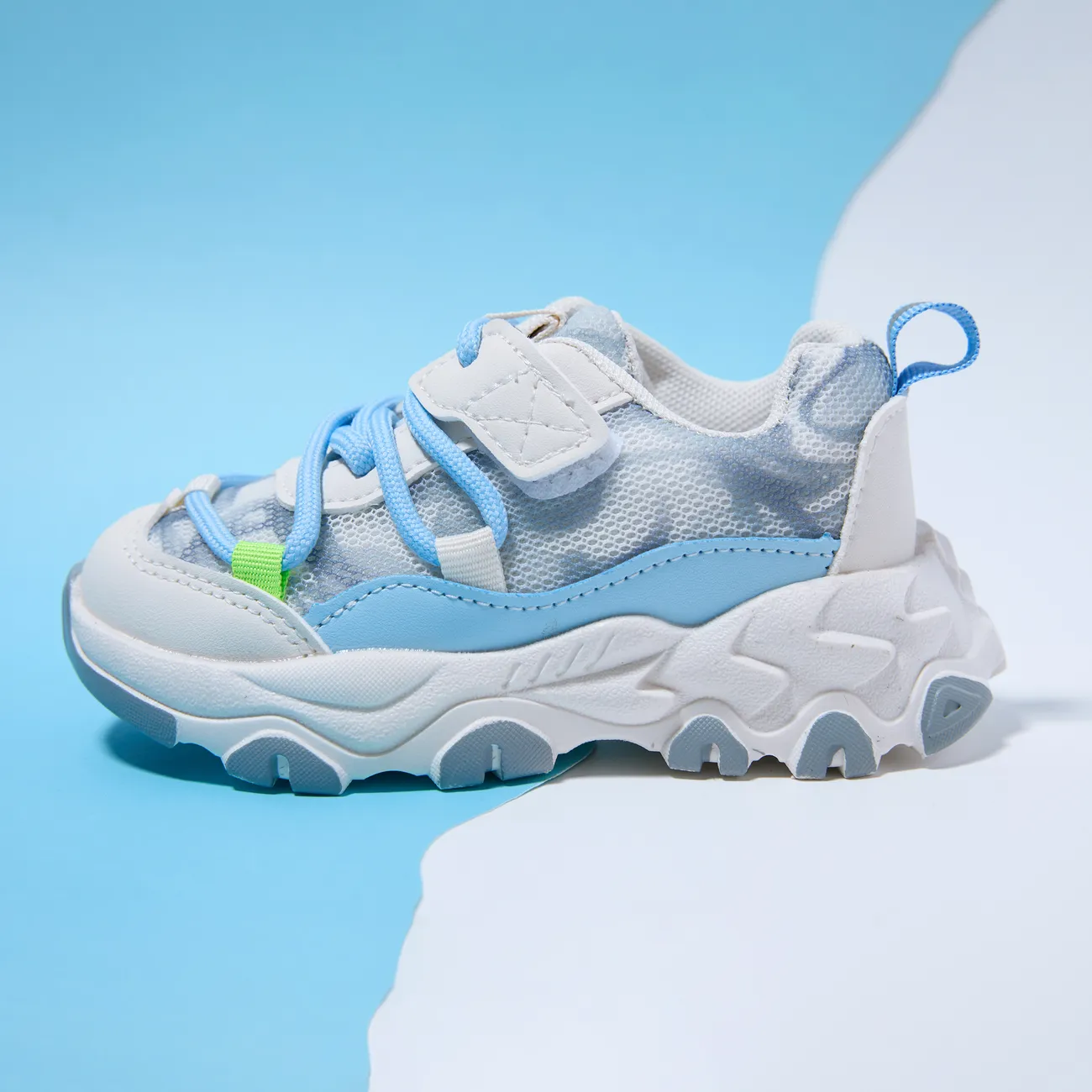 Toddler/Kid Breathable Lace-up Sports Shoes Light Blue big image 1