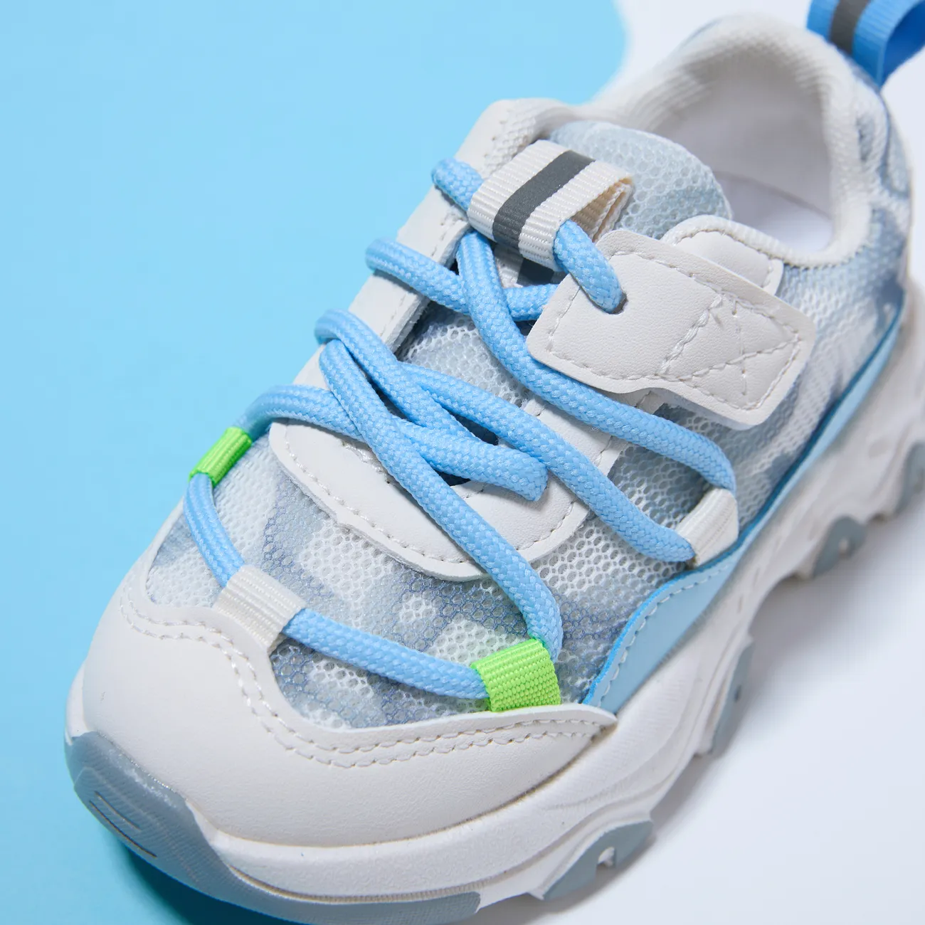 Toddler/Kid Breathable Lace-up Sports Shoes Light Blue big image 1