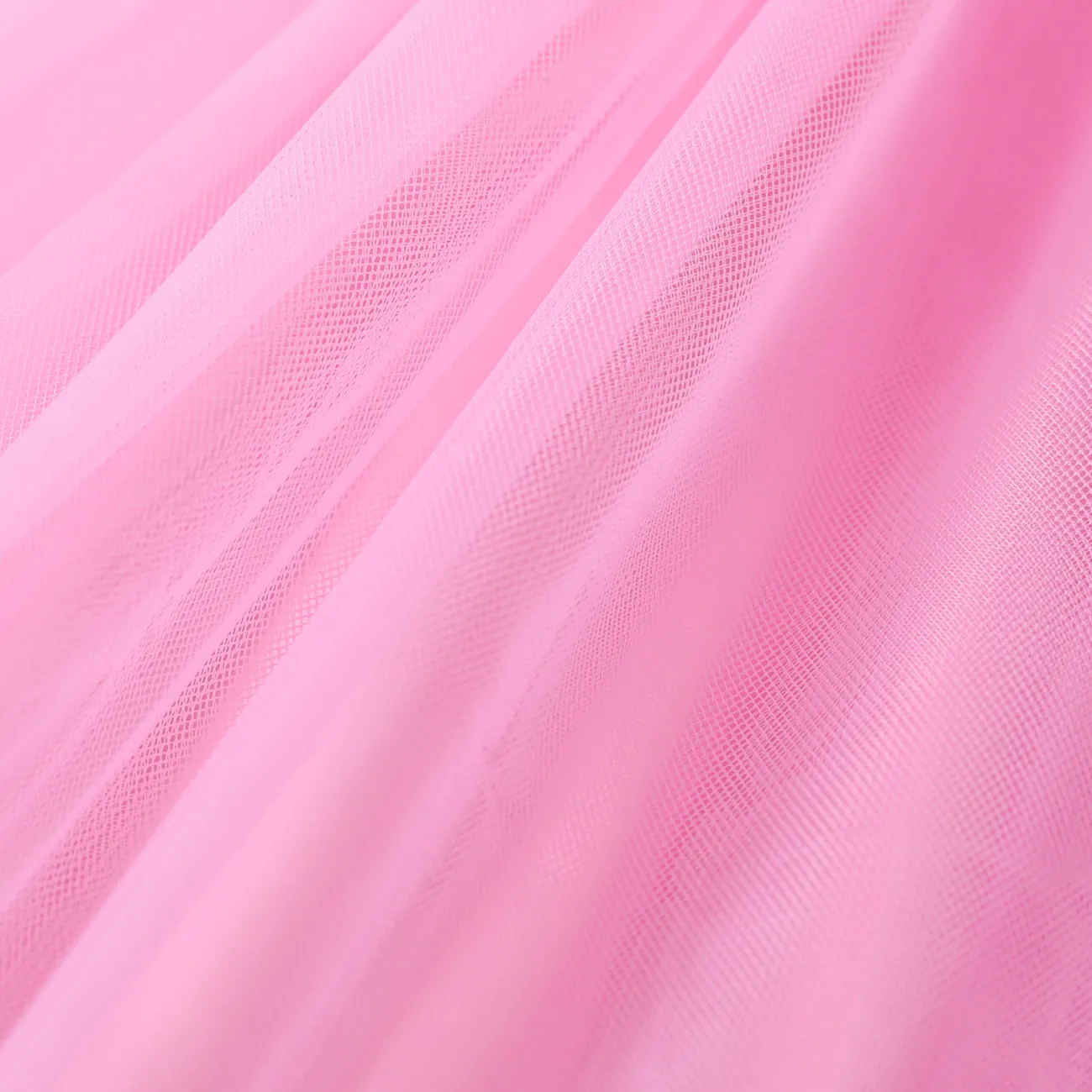 Disney Stitch Toddler Girls 1pc Naia™/Cotton Character Heart-shape Print Mesh Dress Pink big image 1