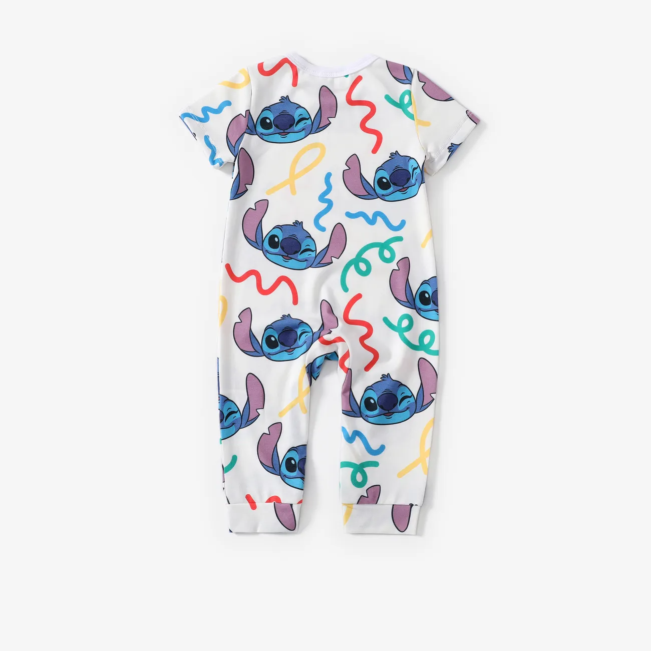 Disney Stitch Baby Girls/Boys 1pc Naia™ Character Print Long-legged Jumpsuit White big image 1