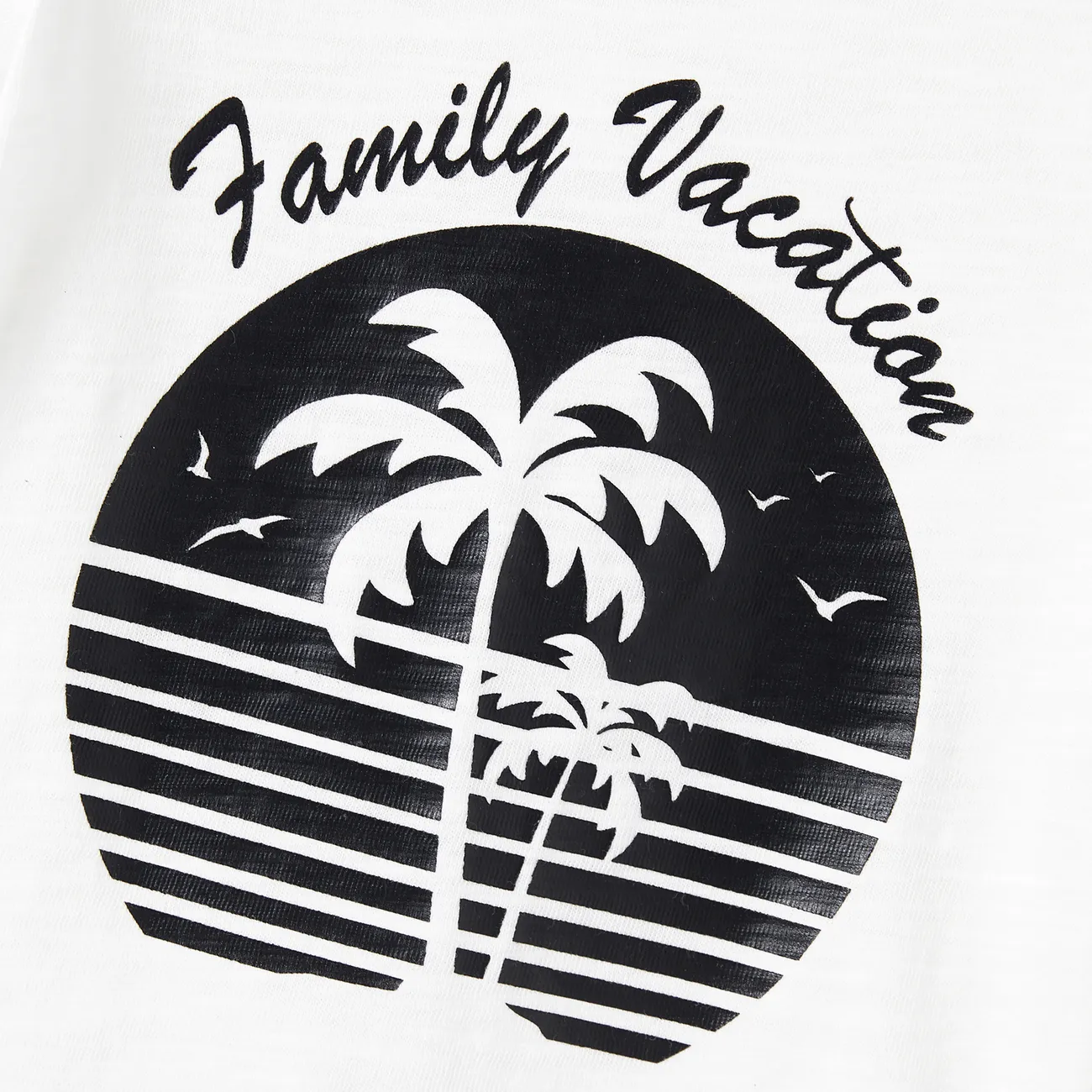 Family Matching Vacation Vibe Short Sleeves Coconut Tree Graphic Tees  MultiColour big image 1
