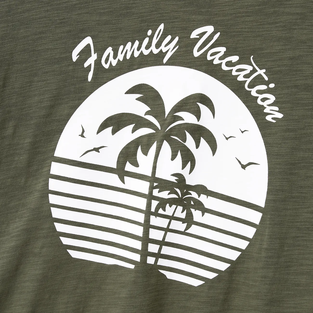 Family Matching Vacation Vibe Short Sleeves Coconut Tree Graphic Tees  MultiColour big image 1