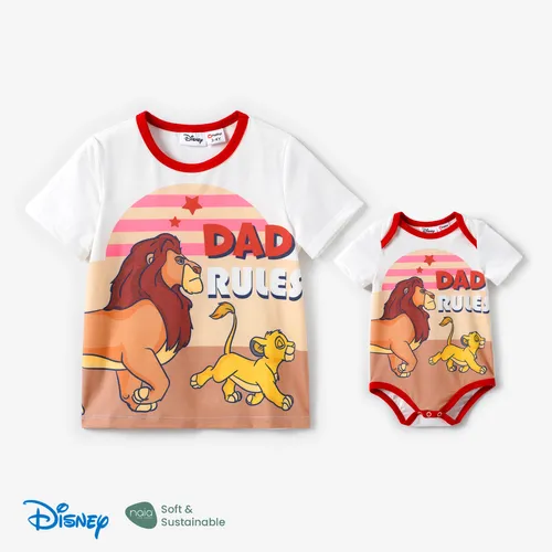 Disney König der Löwen Baby/Kleinkind Jungen Simba 1pc Naia™ Baumwolle Charakter Print Strampler/T-Shirt