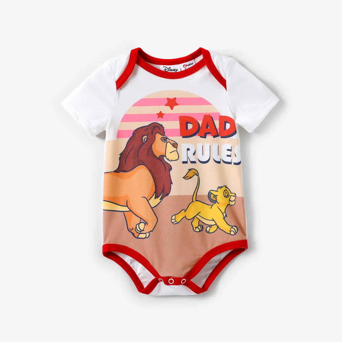 Disney Lion King Baby/Toddler Boys Simba 1pc Naia™ Cotton Character Print Romper/T-shirt Yellow big image 1