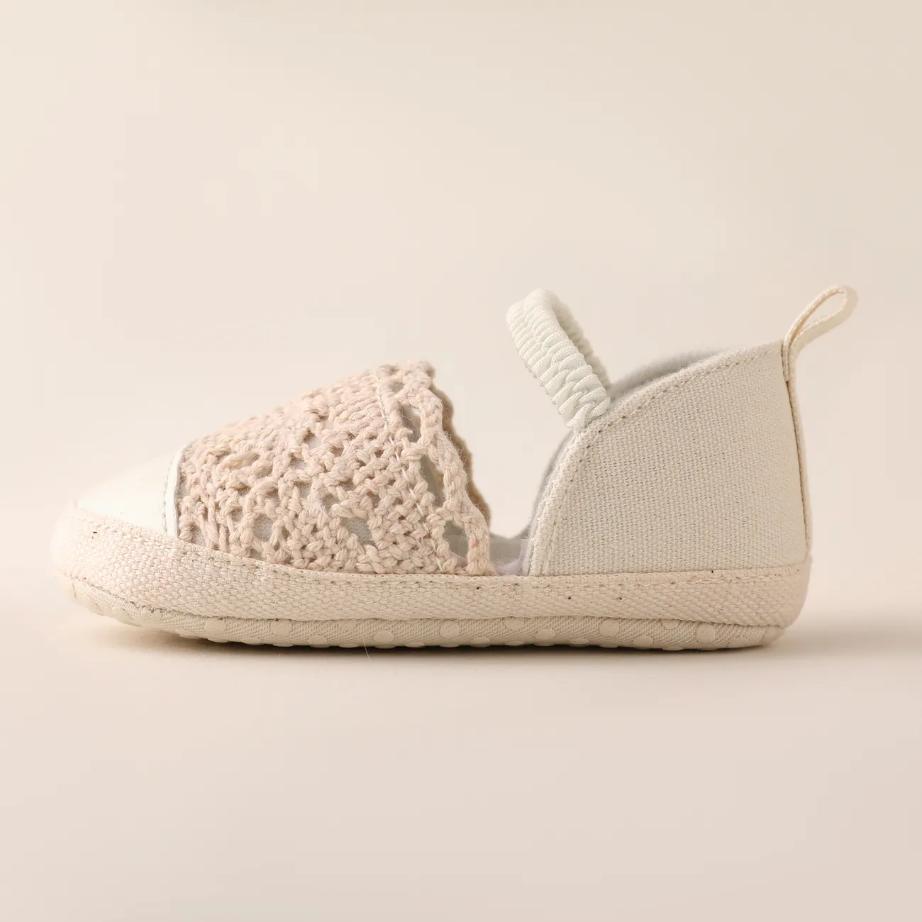 Baby/Toddler Girl Casual Style Solid Color Crafted Crochet Shoes OffWhite big image 1