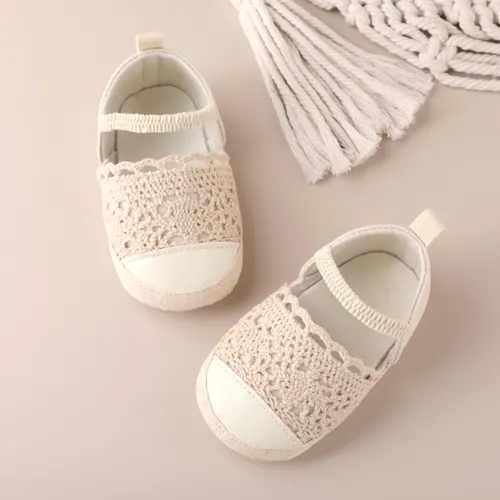Bébé/enfant en bas âge fille Style décontracté couleur unie conçu chaussures au Crochet
