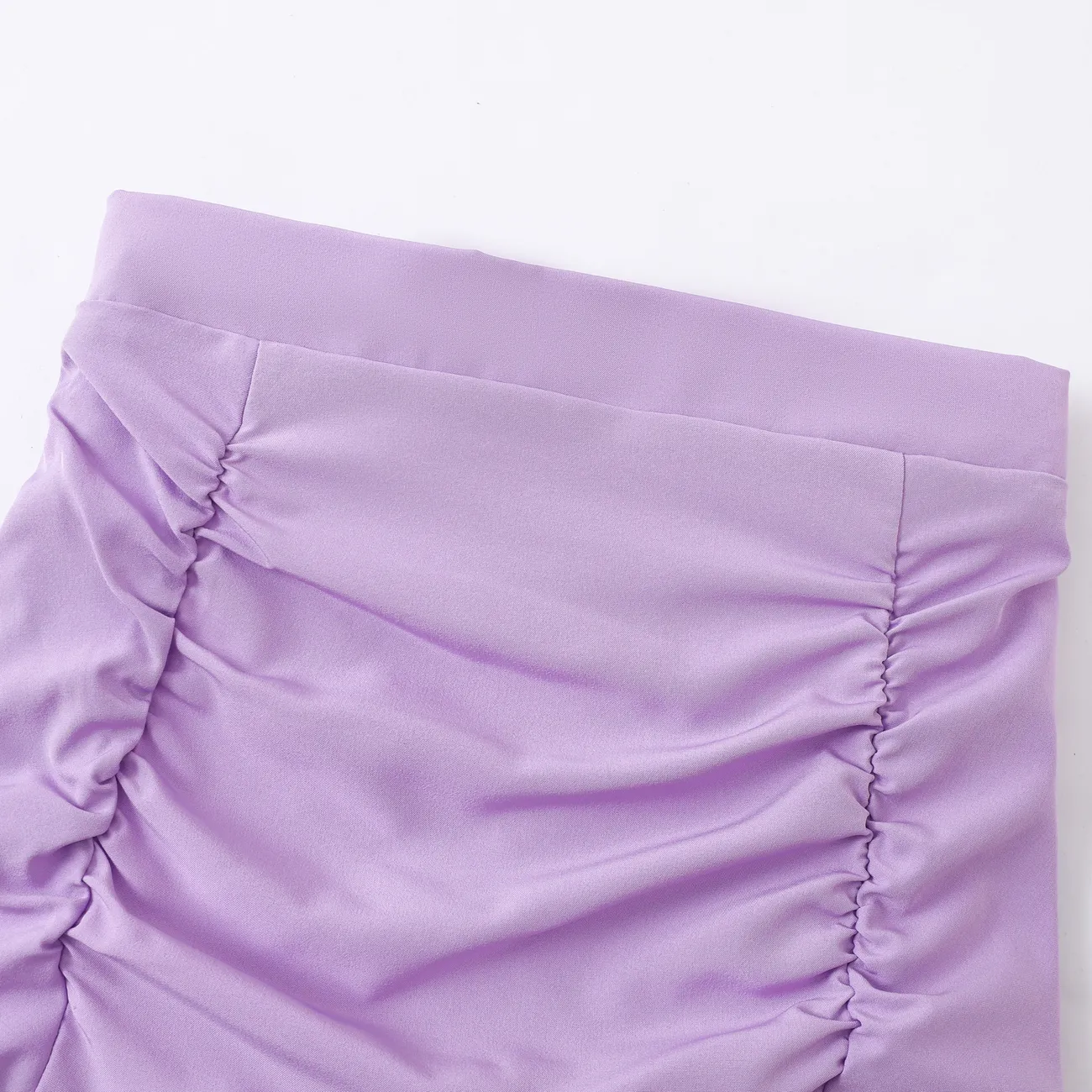 Sweet Ruffle Edge Skirt for Girls - Polyester Spandex Blend - 1 Piece - Regular Fit - Kid's Skirt Cl Purple big image 1