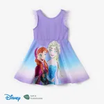 Disney Frozen Criança Menina Mangas franzidas Infantil Vestidos Roxa