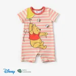 Disney Winnie the Pooh Baby Girls/Boys 1pc Naia™ Character Stripe Print Short-sleeve Romper  Lightorangepowder
