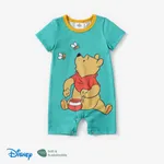 Disney Winnie the Pooh Baby Girls/Boys 1pc Naia™ Character Stripe Print Short-sleeve Romper  Green