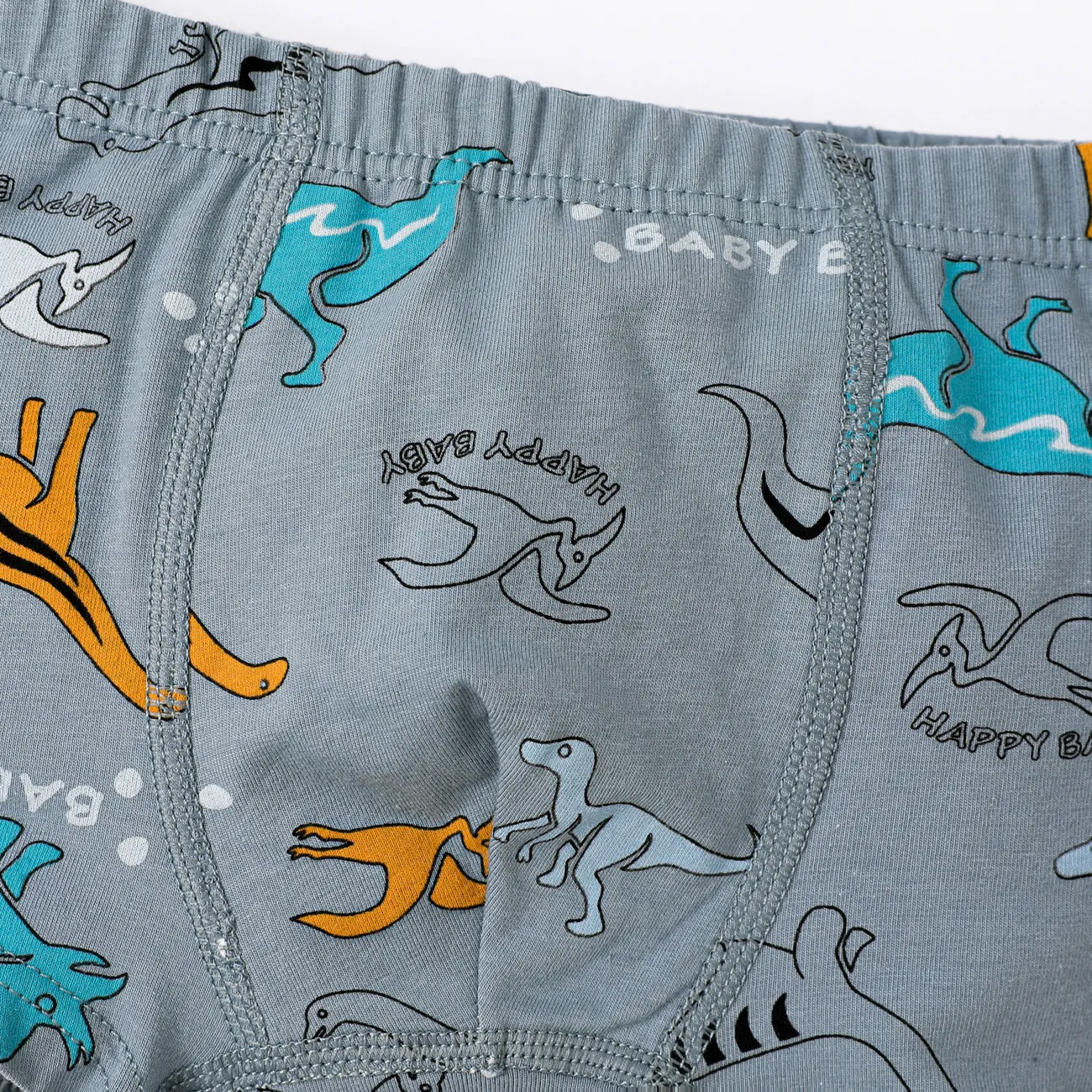Childlike Animal Pattern Cotton Tight Boy Underwear Set Blue big image 1