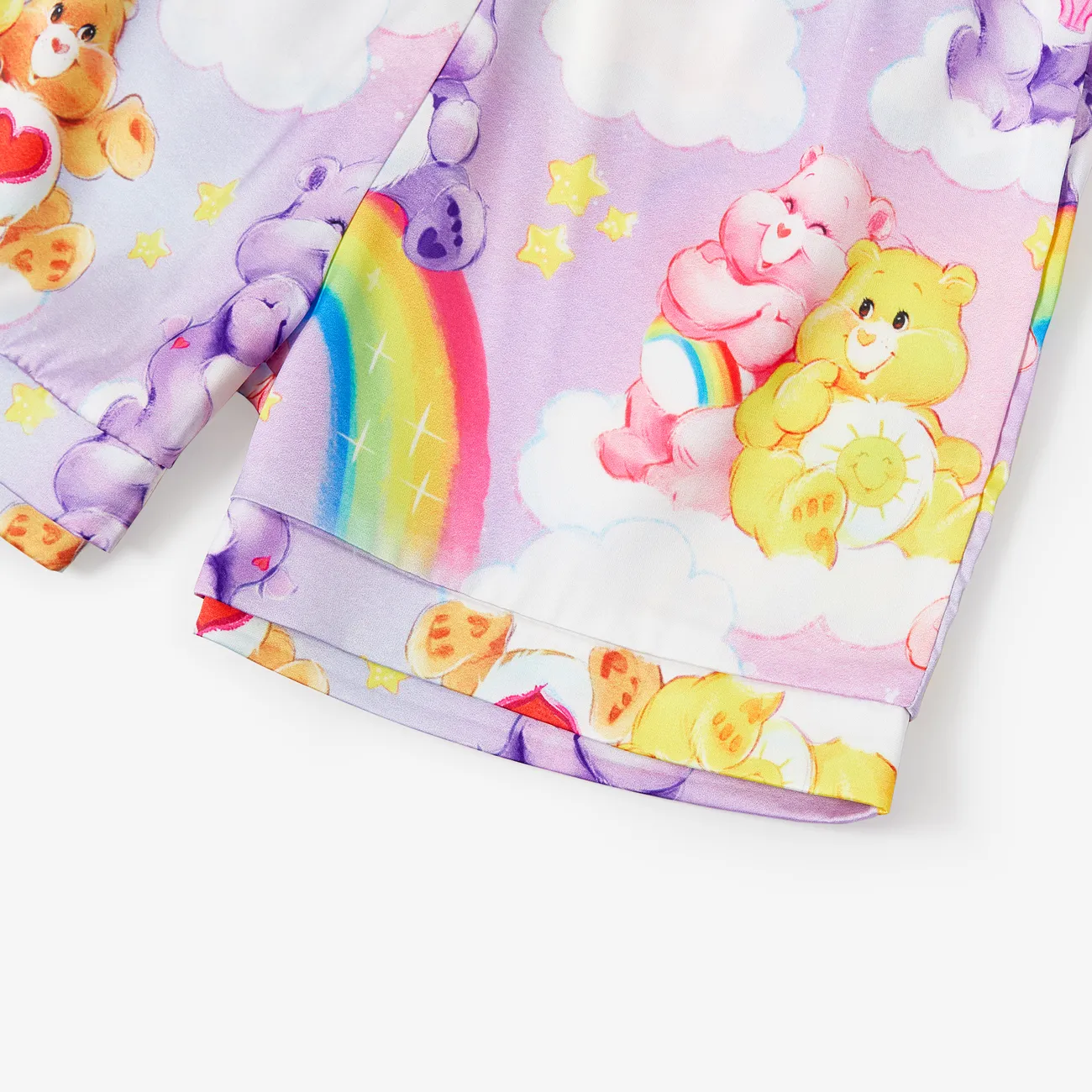 Care Bear Mommy and Me Character All-over Rainbow Gradient Print Casual Set Purple big image 1
