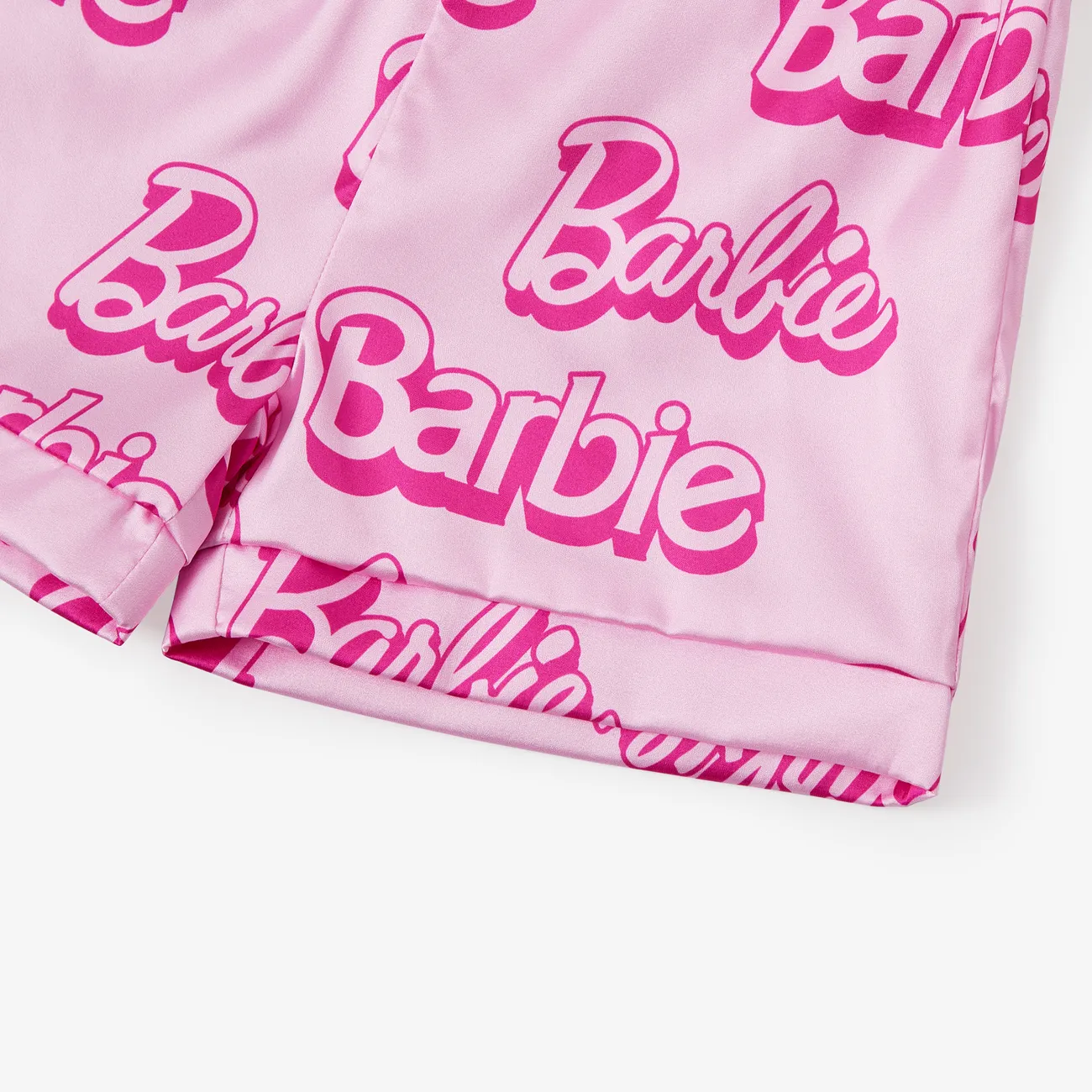 Barbie Fête des Mères Manches courtes Ensemble Maman Et Moi Rose big image 1