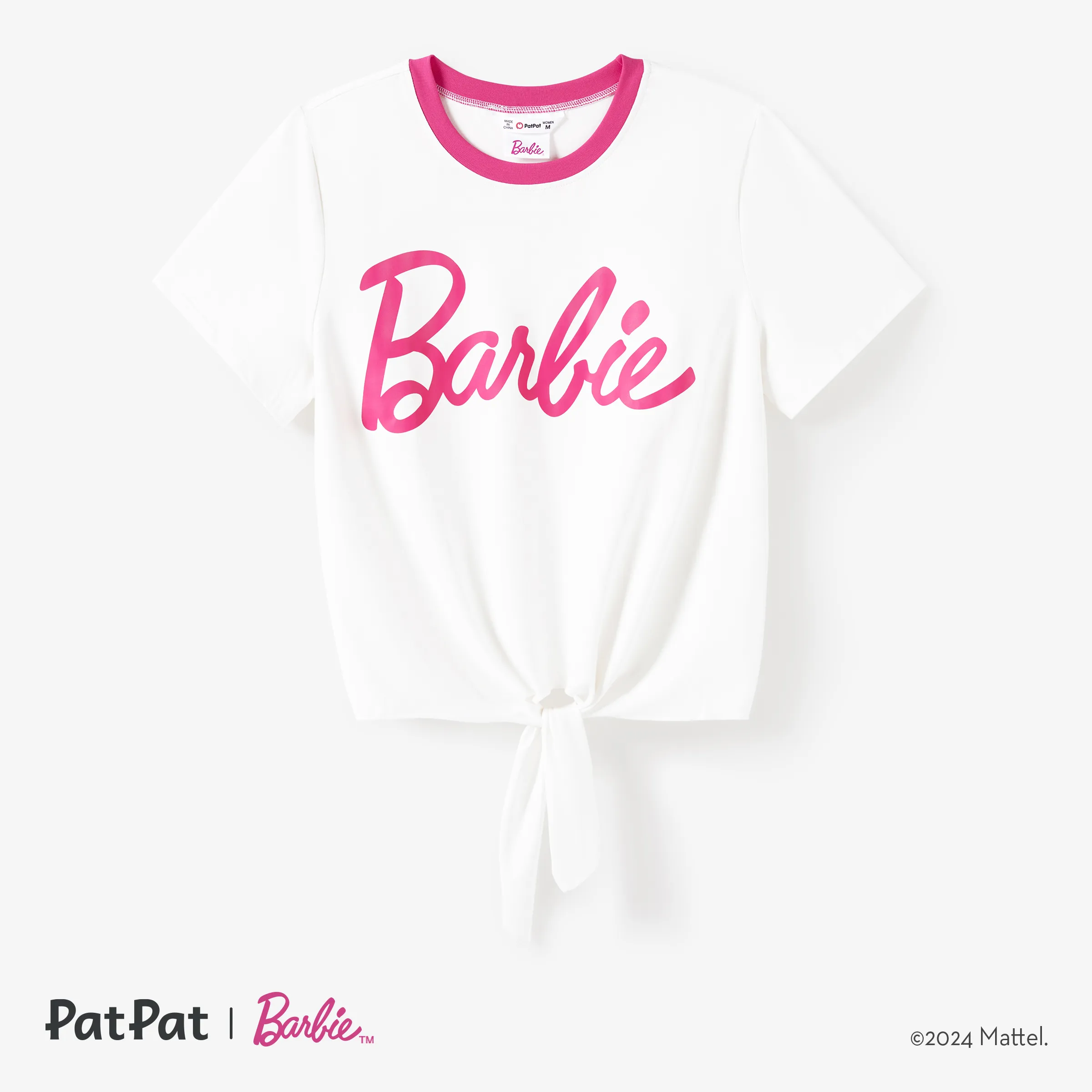 

Barbie Mommy and Me Cotton Sporty Classic Barbie Letter Knot T-shirt