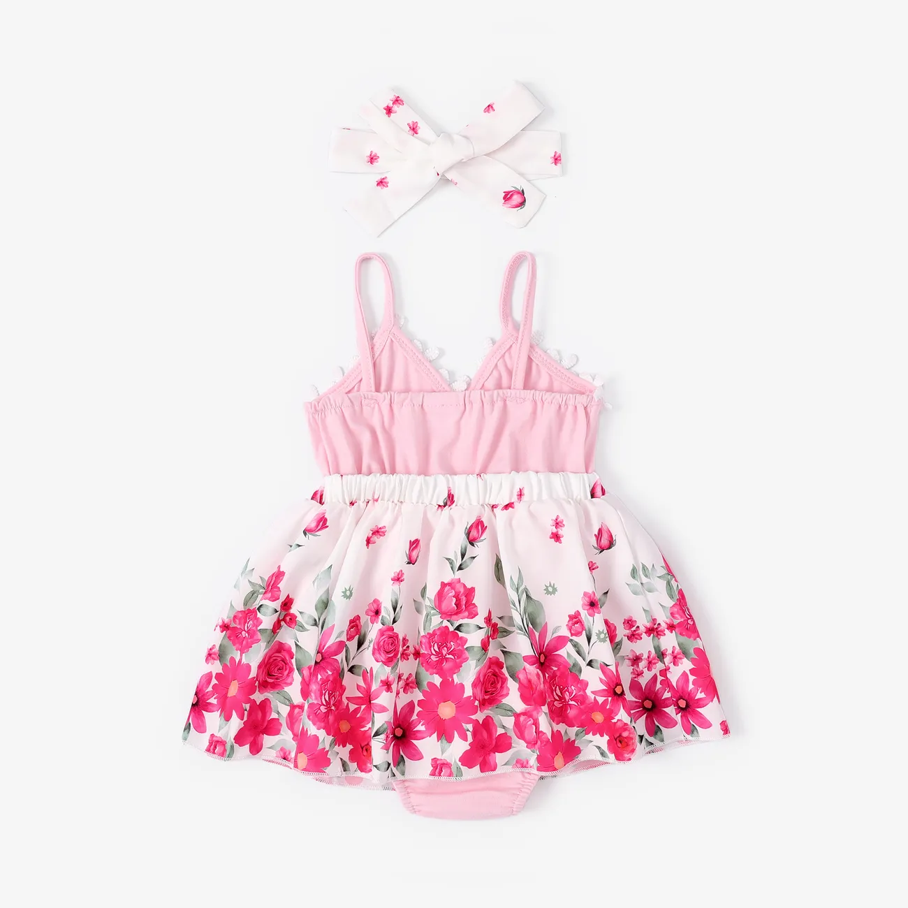 3 Stück Baby Spitze Zerbrochene Blume Süß Tanktop Kostümrock rosa big image 1