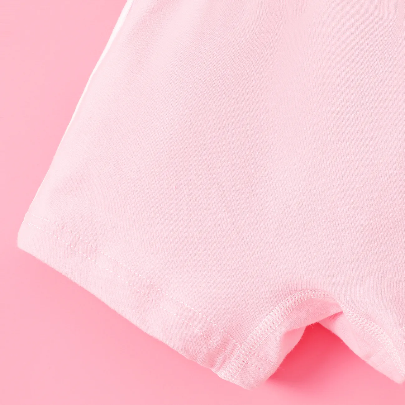童趣動物圖案緊身內衣套裝（1件），純棉氯纖維材質 粉色 big image 1
