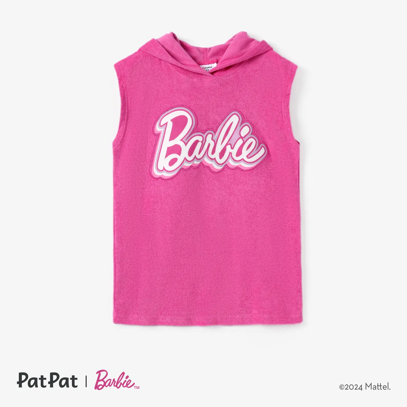 Barbie حريمي بغطاء للرأس طفولي ملابس سباحة روزو big image 1