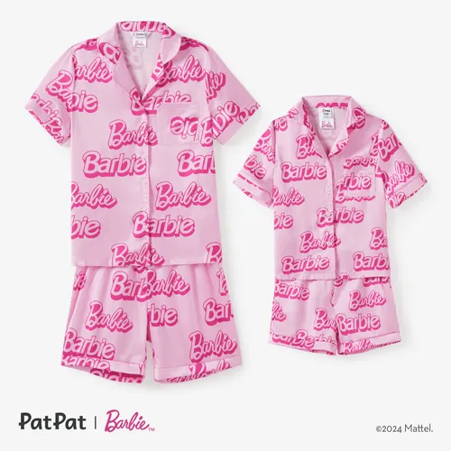 Barbie Mommy and Me 粉色經典芭比字母休閒套裝